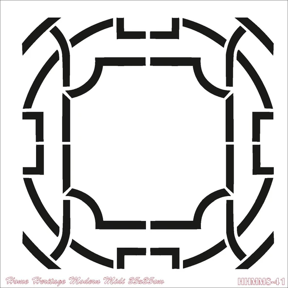 HOME HERITAGE MODERN MIDI 25X25CM HHMMS-41 STENCİL ürün görseli 1