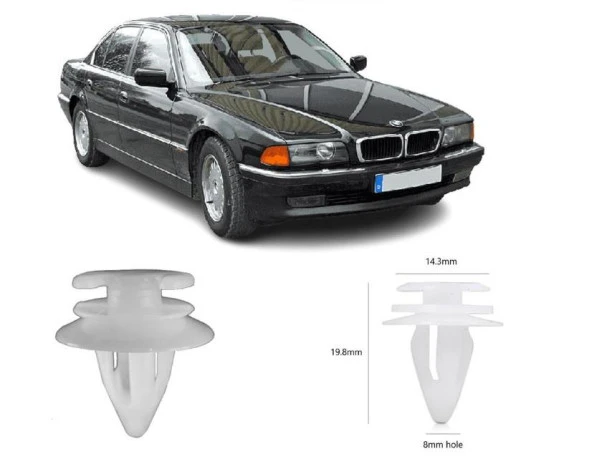 Bmw E38 Kapı Döşeme Klipsi 50 Adetli Paket