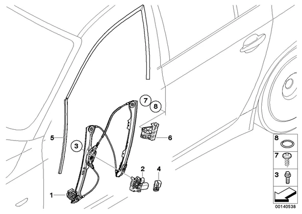 BMW E60 CAM KRİKOSU ÖN SAĞ MOTORSUZ 51337075668 - 2