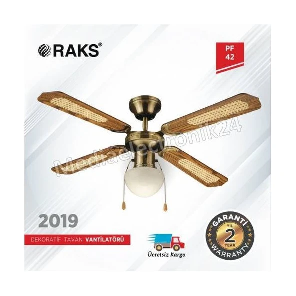 RAKS PF 42 KAHVERENGİ Tavan Vantilatörü - 5