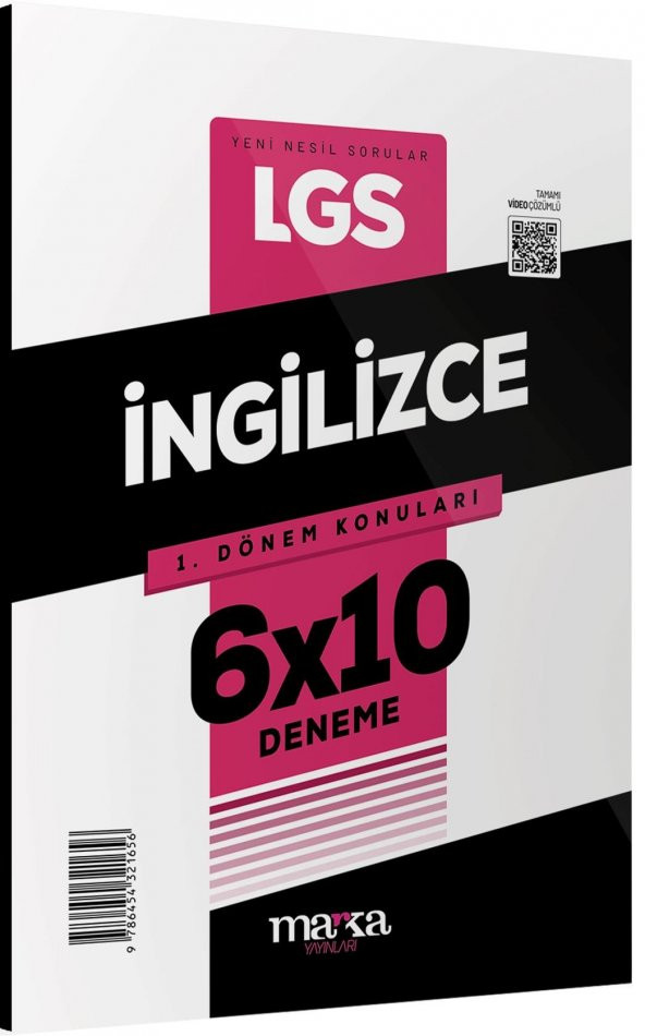 2023 LGS 1.Dönem Konuları İngilizce 6 Deneme Marka Yayınları