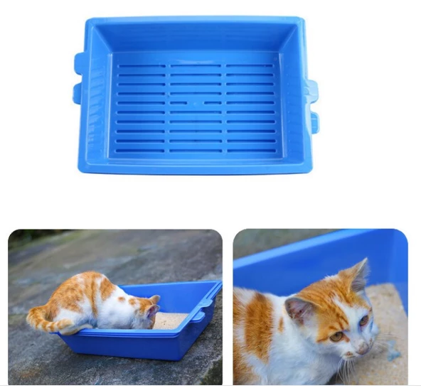 3 Aşamalı Elekli Açık Kedi Tuvalet Kum Kabı 43x33x11 cm - 3