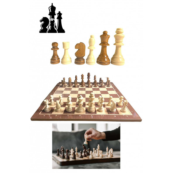 Ahşap Satranç Takımı Turnuva Boyu - 3