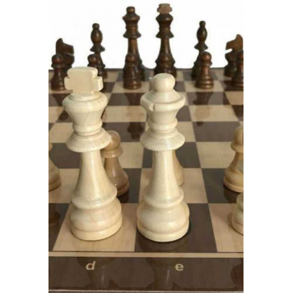 Ahşap Satranç Takımı Turnuva Boyu - 4