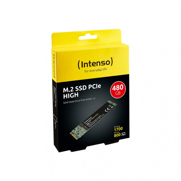 Intenso Hıgh 480GB 1700/800MB/S 4mm Nvme Pcıe M.2 SSD 3834450 3d-Nand - Resim 1