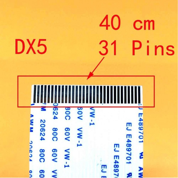 Epson 4880 4800 4450 F187000 Epson Aifa Dx5 Epson 9800 7400 9400 Dx5 Yazıcı Plotter 31 Pin Flex Kablosu 31-1-40A-1 - 4