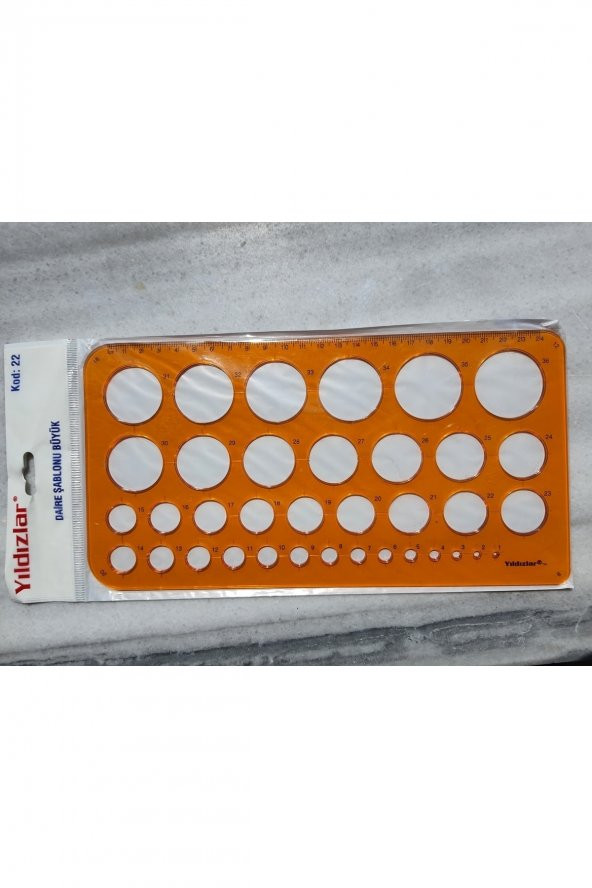 Cetvel 30 Cm, Geometrik Şablon Cetveli 24 Cm, Daire Şablonu Büyük 24 Cm, Gönye 11 Cm - 2
