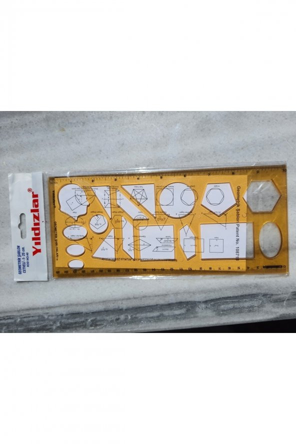 Cetvel 30 Cm, Geometrik Şablon Cetveli 24 Cm, Daire Şablonu Büyük 24 Cm, Gönye 11 Cm - 3