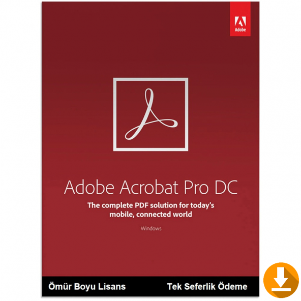 Adobe Acrobat Pro DC Dijital Lisans Anahtarı - Ömür Boyu - Türkçe