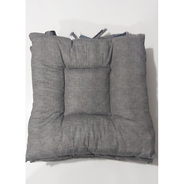 Pofidik 4 lü sandalye minderi özel dikişli bağcıklı 40x40 cm - 2