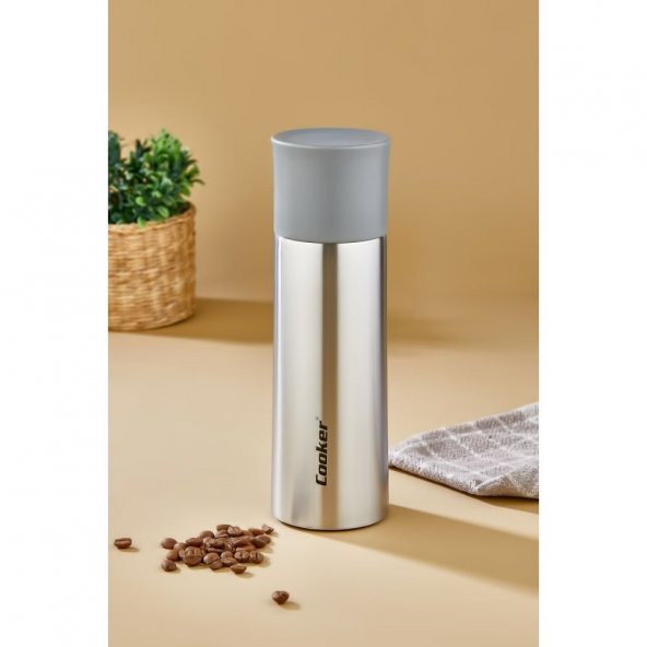 Cooker Paslanmaz Çelik 0,40 Litre Termos Gri CKR2056