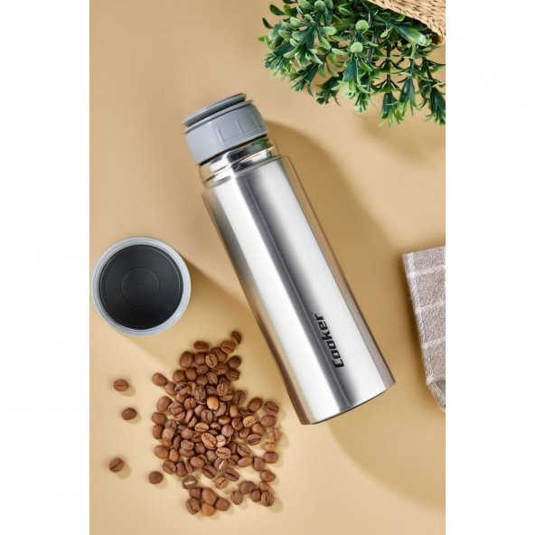 Cooker Paslanmaz Çelik 0,40 Litre Termos Gri CKR2056 - 3