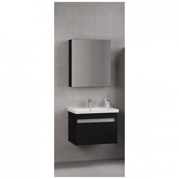 Denko More 80 cm MDF Banyo Dolabı Takımı - 2