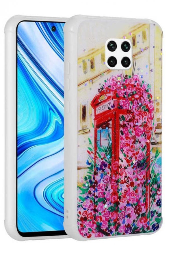 Xiaomi Redmi Note 9 Pro Kılıf Kamera Korumalı Simli Renkli Tasarım Silikon - 3