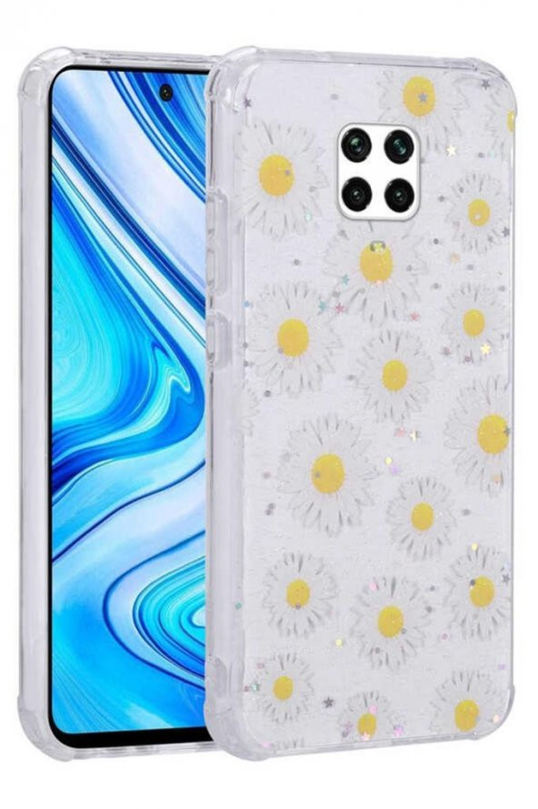 Xiaomi Redmi Note 9 Pro Kılıf Kamera Korumalı Simli Renkli Tasarım Silikon - 7