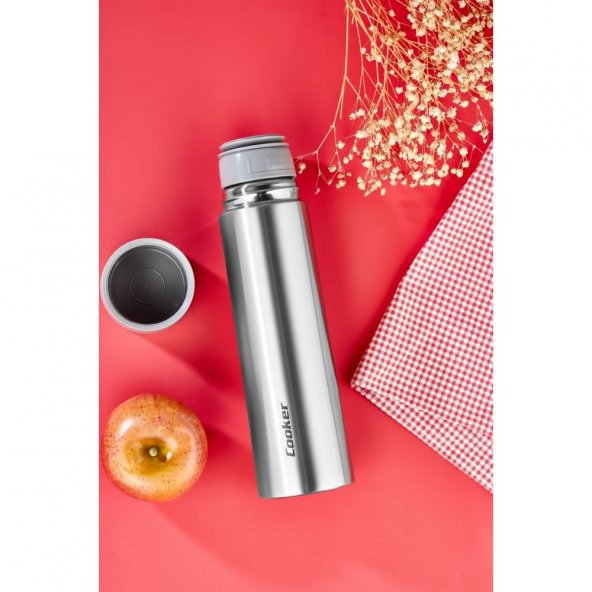 Cooker Paslanmaz Çelik 0,50 Litre Termos Gri CKR2057 - 3