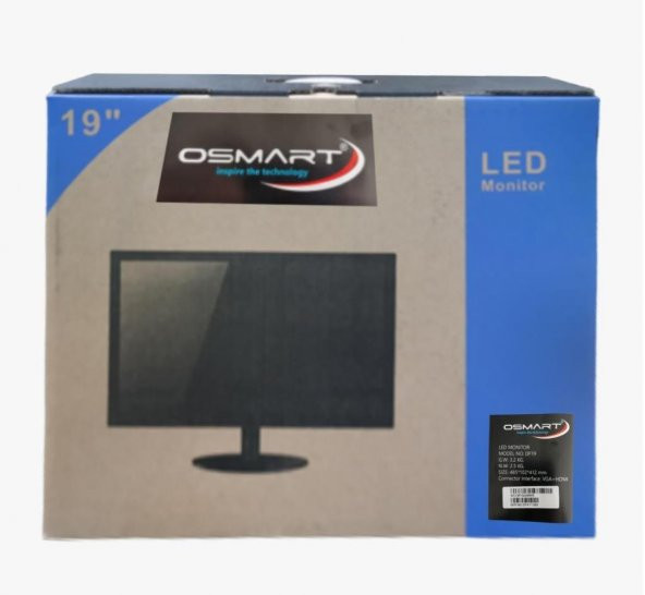 Osmart 19" DF19 60Hz 6ms Vga+Hdmi Monitör - Resim 2