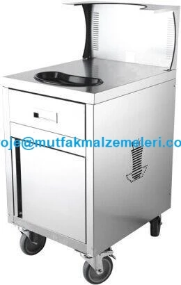 Çay Makinası İçin Dolaplı Çay Servis Arabası