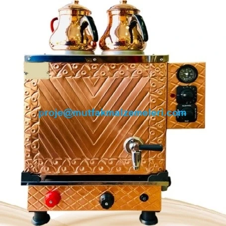 El İşi Desenli Bakır Çay Ocağı