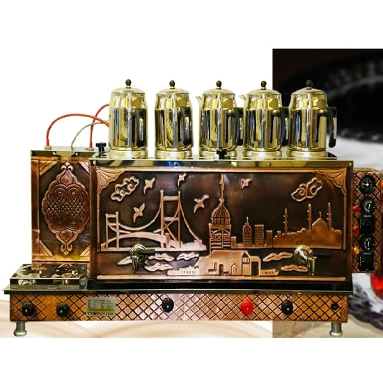 El İşi Desenli Bakır Çay Kazanı ürün görseli