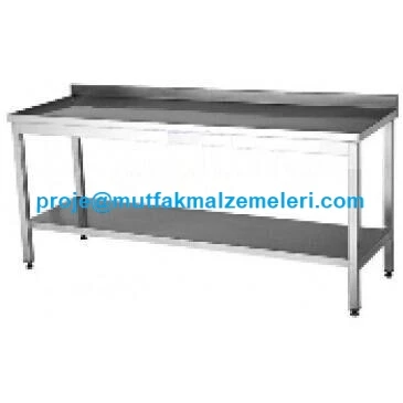 Raflı Paslanmaz Çalışma Tezgahı