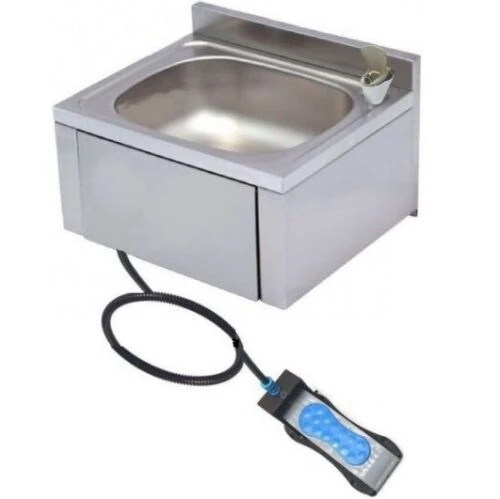 Ayakla Pedala Basmalı Fıskiyeli Musluklu Okul Tipi Evye