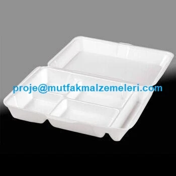 Kapaklı Köpük Tabldot Tabağı