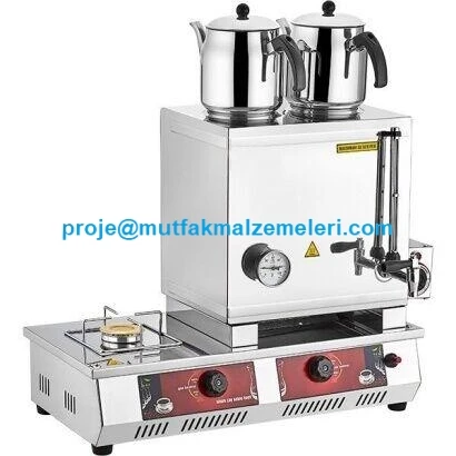 İki Demlikli Elektrikli Doğalgazlı Çay Kazanı