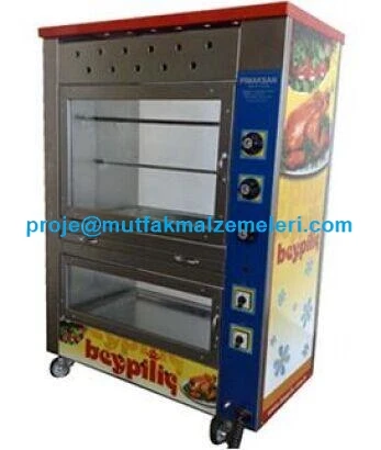 12 Piliçlik Dinlendirmeli Piliç Çevirme Makinesi