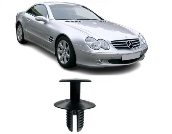 Mercedes R-230 SL Class Davlumbaz Klipsi 100 Adetli Paket