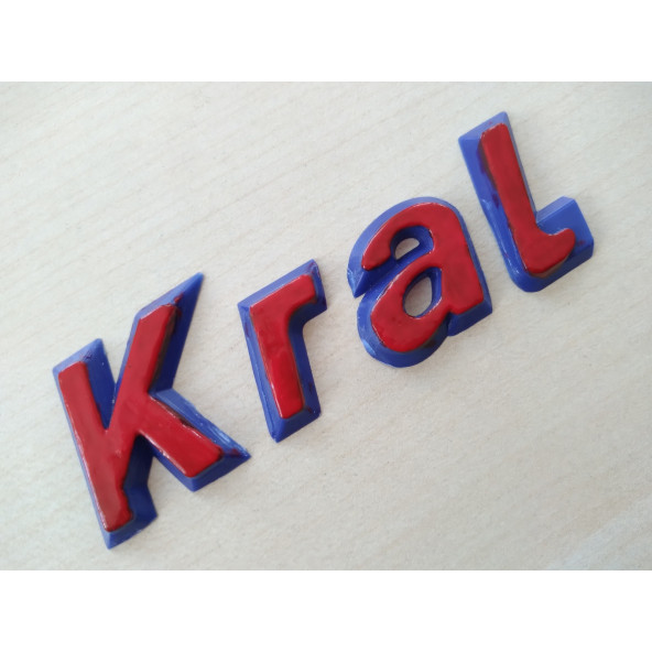 KRAL YAZISI (KIRMIZI) PLASTİK, KRAL ARMASI, KİNG