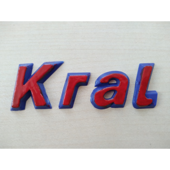 KRAL YAZISI (KIRMIZI) PLASTİK, KRAL ARMASI, KİNG - 2