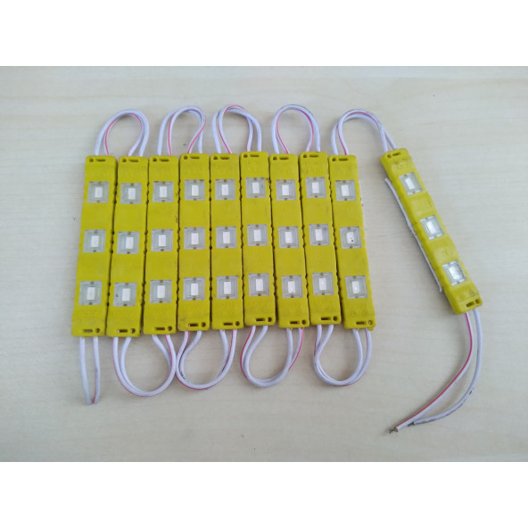 PARMAK LED LAMBA (SARI) (Tek 1adet Fiyatı) 12V 3 LEDLİ ANGEL LED, LED LAMBA, DEKOR LEDİ