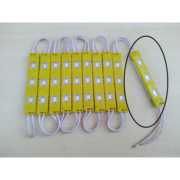 PARMAK LED LAMBA (SARI) (Tek 1adet Fiyatı) 12V 3 LEDLİ ANGEL LED, LED LAMBA, DEKOR LEDİ - 2