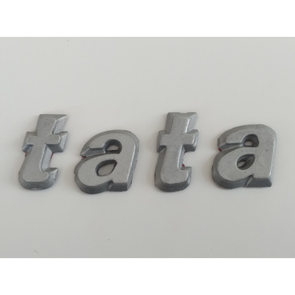 TATA BAGAJ YAZISI GRİ (ARACA ÖZEL DEĞİLDİR) TATA YAZISI, TATA LOGOSU, TATA ARMASI