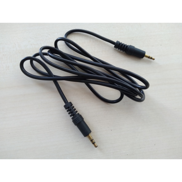 AUX KABLOSU SİYAH RENK (1.KALİTE) AUX SES KABLOSU - CEP TELEFONU ARA KABLOSU