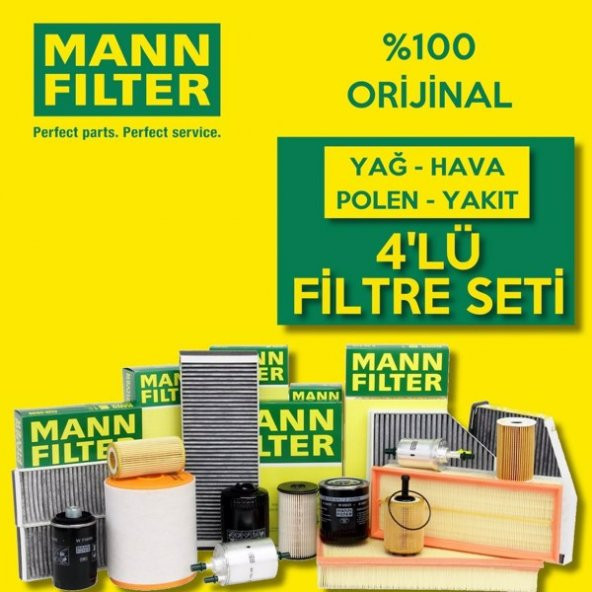 Kia Cerato 1.6 Crdi Mann-filter Filtre Bakım Seti 2015-2020 4lü