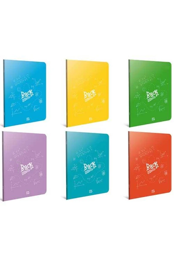 Gıpta Back Tel Dikiş Plastik Kapak Defter A5 80 Yaprak Çizgili Küçük 12 Li