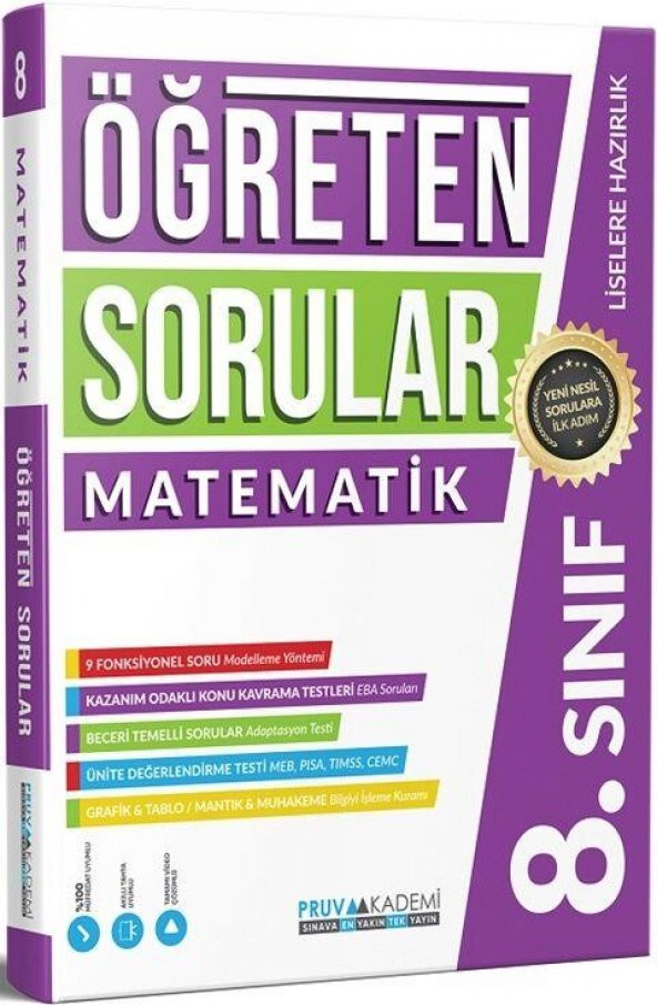 8. Sınıf Matematik Öğreten Soru Bankası Pruva Akademi