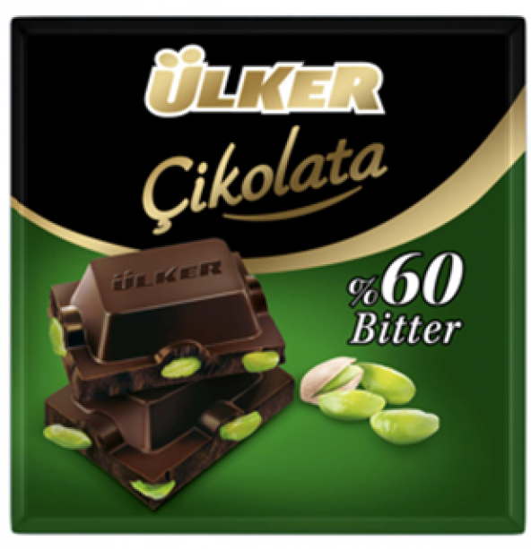 ÜLKER ANTEP FISTIKLI 60 BİTTER ÇİKOLATA 65 GR