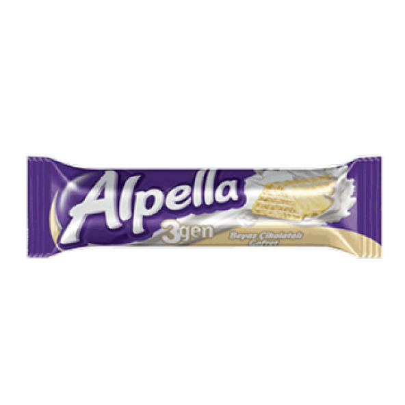 ÜLKER Alpella Üçgen Beyaz Çikolatalı Gofret 28 gr