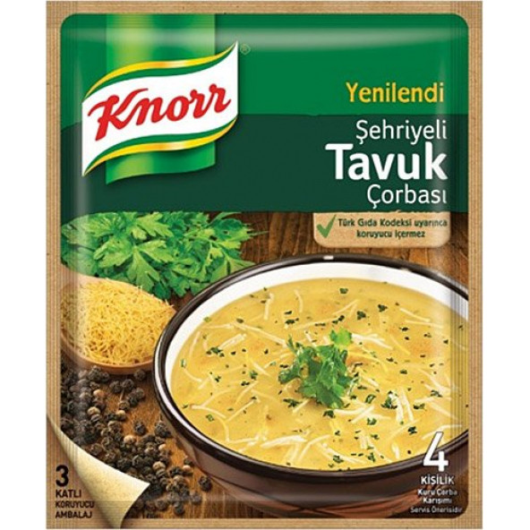 KNORR Hazır Çorba Şehriyeli Tavuk Çorbası 51 Gr