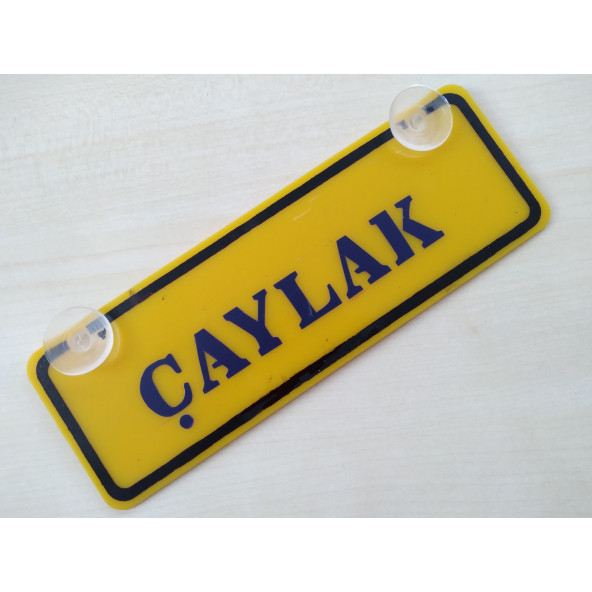 DEKOR SARI PLAKA - ÇAYLAK (22x7,5cm) vantuzlu Pleksi (Dekor Levha) DEKOR PLAKA