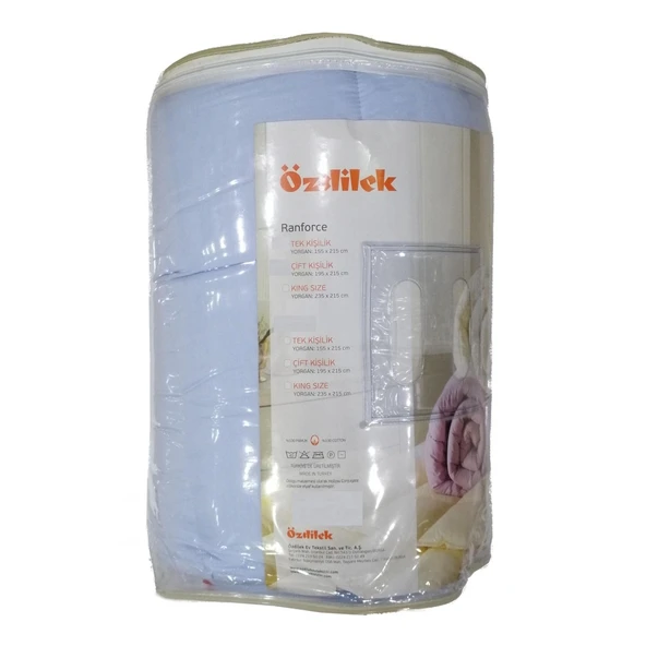 Özdilek Ranforce Pamuk Kumaş Çift Kişilik Silikon Yorgan-Mavi - 2