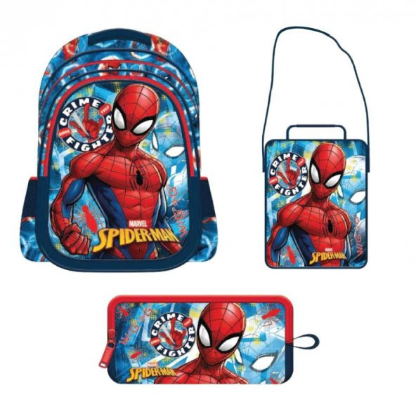 Frocx Spiderman Crime Fighter İlkokul Çantası Seti