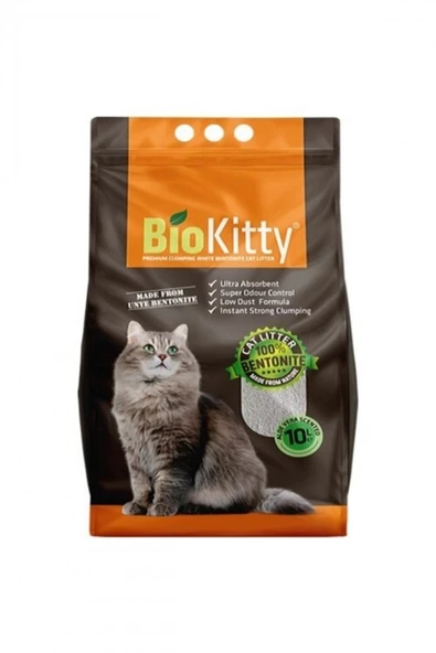 Biokitty Bentonit İnce Aloe Vera Kokulu Kedi Kumu 10 L - 1