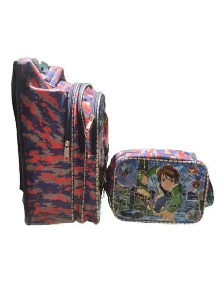 Crm Ortaokul Erkek Yarasa Üç Gözlü Sırt ve Beslenme Çanta St00343 - 8