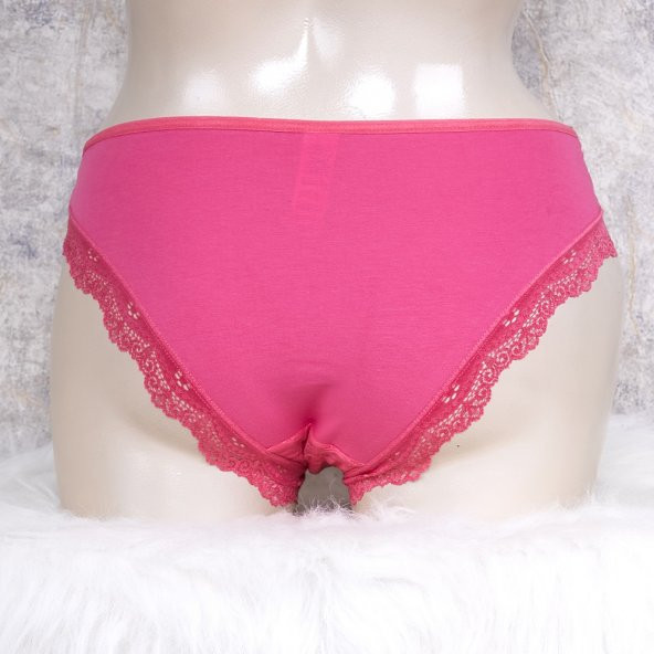 Kadın Dantelli Slip (2727)  Nar Çiçeği L - 2