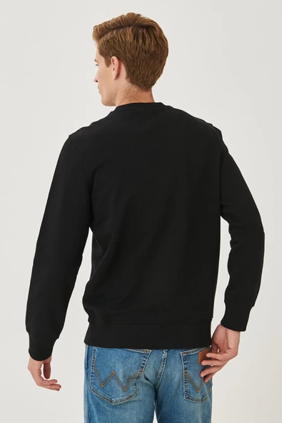 Wrangler W212025001 Siyah Bisiklet Yaka Erkek Sweat - 5