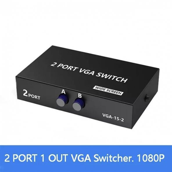 PrimeX PX-1260 2 Port Vga Switch, Vga Splitter, Manuel Vga Switch 2 port (2 PC 1 Ekran) - 6